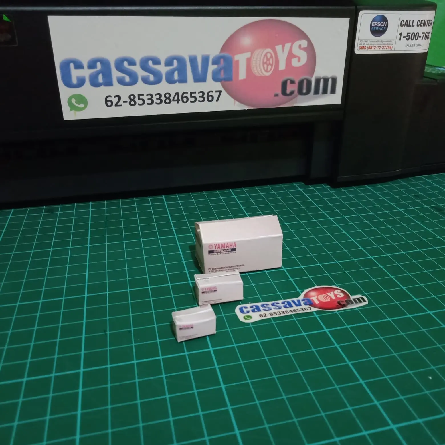 Diorama maket kardus bengkel orderdil yamaha