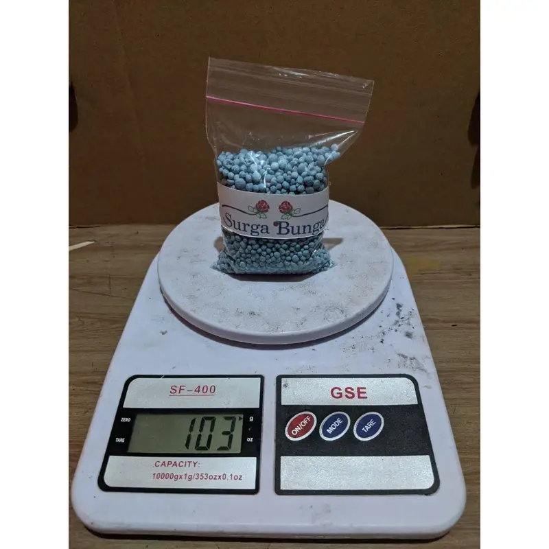 Pupuk mawar Npk mutiara biru 16-16-16 100 gram Bunga Tanaman 1