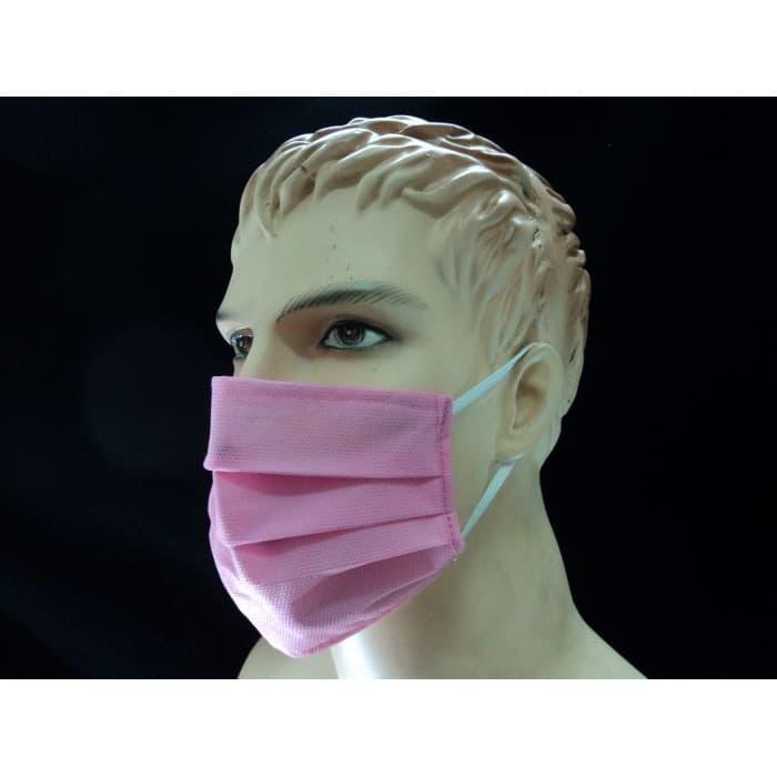 Masker Spunbon 2 ply Pink (10 PCS)