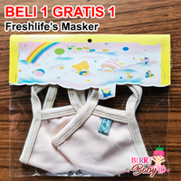 Gambar YooBerry BELI 1 GRATIS 1 Freshlife's Masker Dewasa Kain Premium Scuba Skuba - Nude dari Berry Baby Kota Bandung 2 Tokopedia