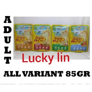 makanan kucing super cat adult 85gr super cat pouch adult 85gr