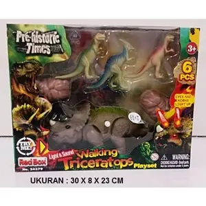 MAINAN RB-24379 LIGHT & SOUND WALKING TRICERATOPS PLAYSET