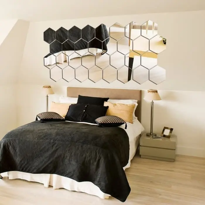 Hiasan Dinding Acrylic HEXAGONAL Impor Mirror Wall Stiker 1