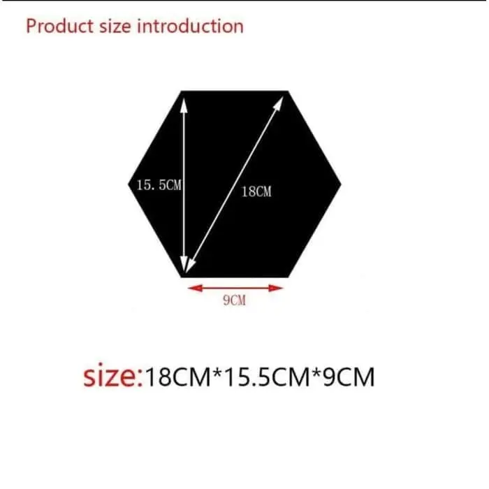 Hiasan Dinding Acrylic HEXAGONAL Impor Mirror Wall Stiker 3