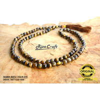 Gambar Tasbih Batu Akik Tiger Eye Asli Alam Natural 99 Butir Kualitas Terbaik dari Watu Kayu Craft Kota Magelang 2 Tokopedia