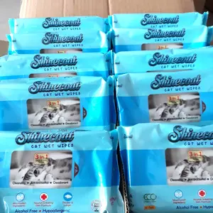 Shinecoat Cat Wet Wipes /Tisu Basah Untuk Kucing