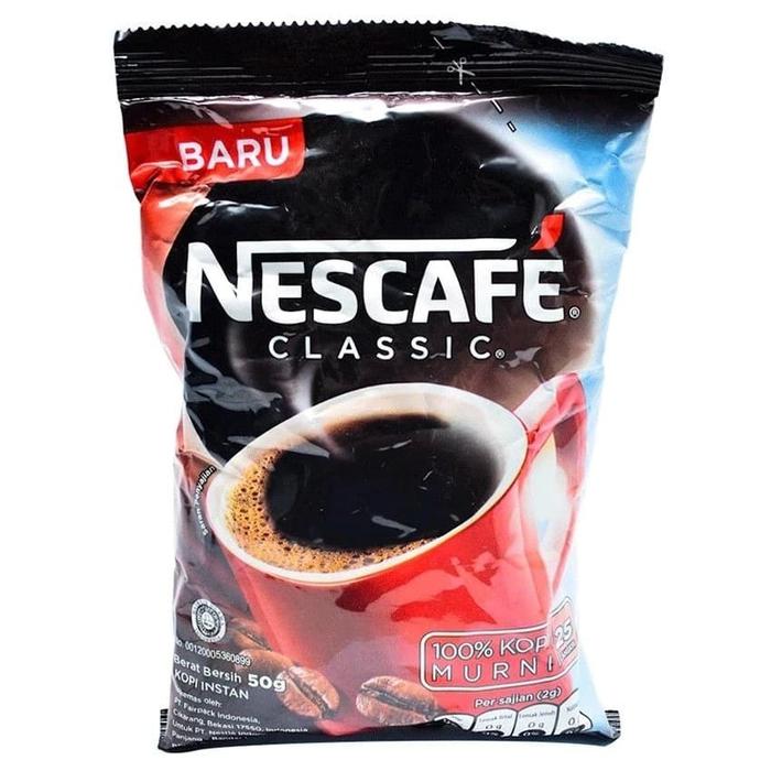 Gambar KOPI NESCAFE KOPI BUBUK 50 GR HITAM BLACK COFFEE CLASSIC ROBUSTA dari KING JIM SHOP OFFICIAL Kota Bandung Tokopedia