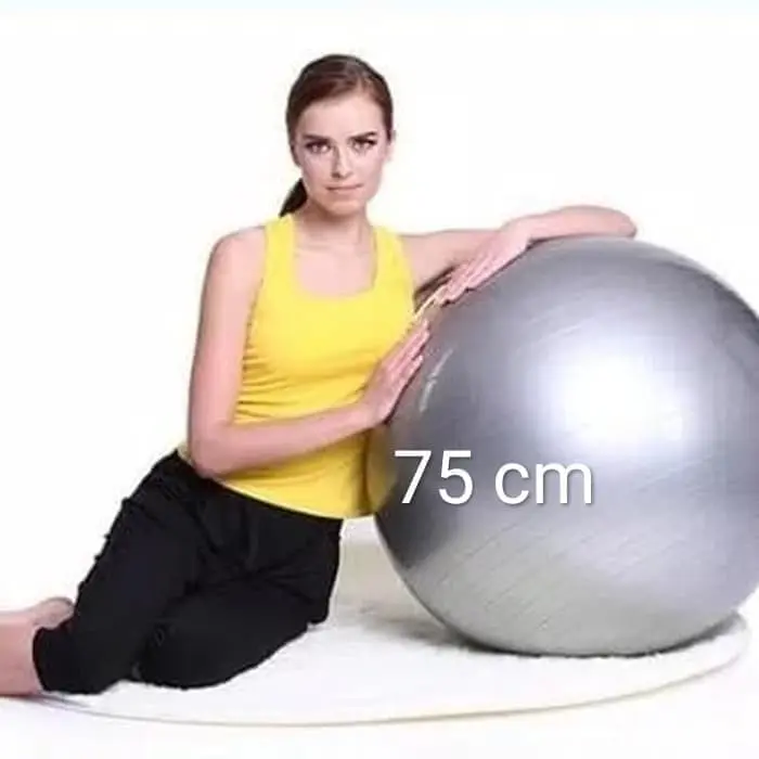 Bola Hamil Birthing Ball Gym Yoga 75cm Bonus Pompa Tangan Abu Otot
