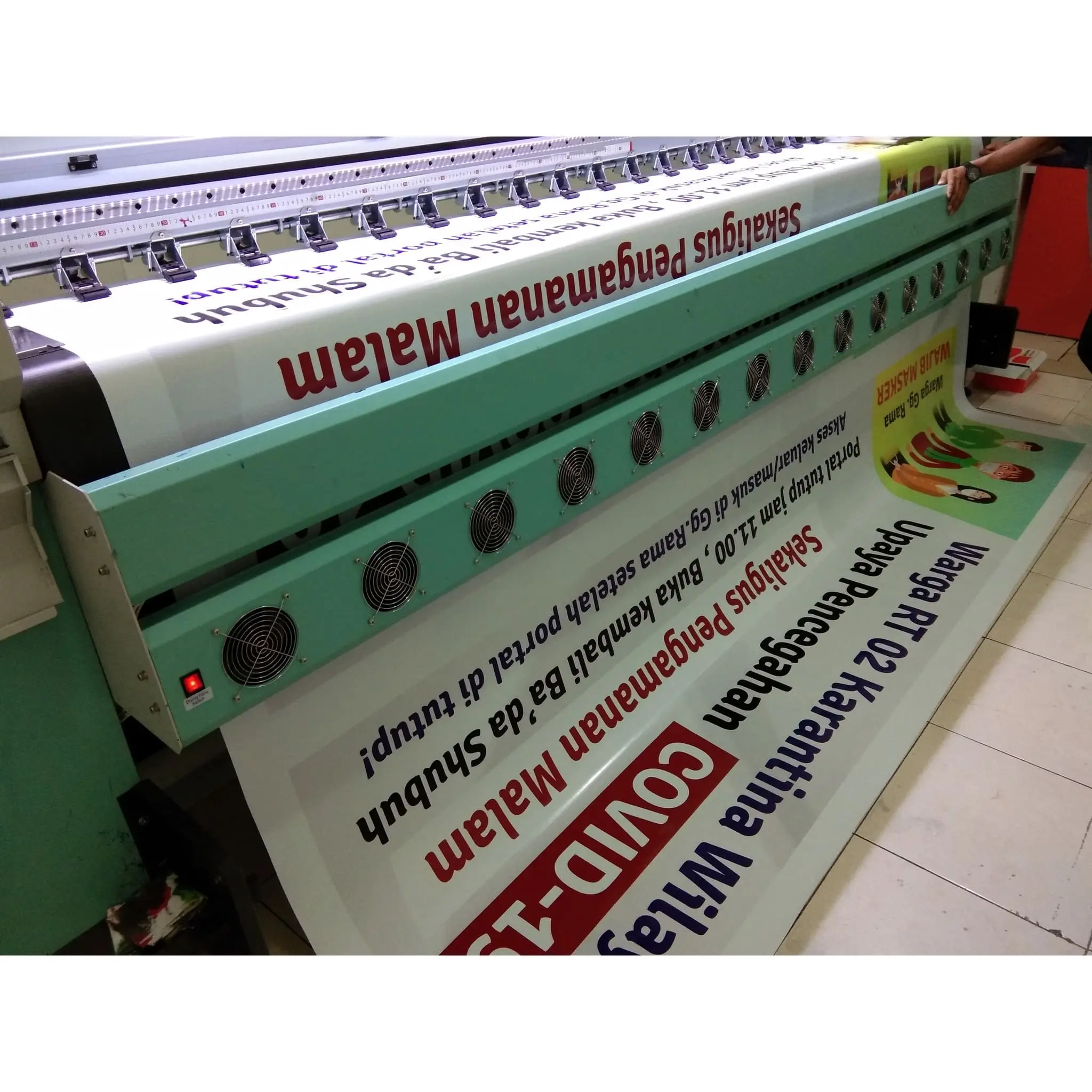 CETAK SPANDUK BANNER MURAH FLEXI 280gsm HIGH RES untuk Promosi dan Informasi Bahan Flexi China STD 280 gr Berkualitas Dilengkapi Mata Ayam untuk Ikat