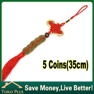 koin kuno china coin 5 pembawa Fengshui decoration mascot lucky charm