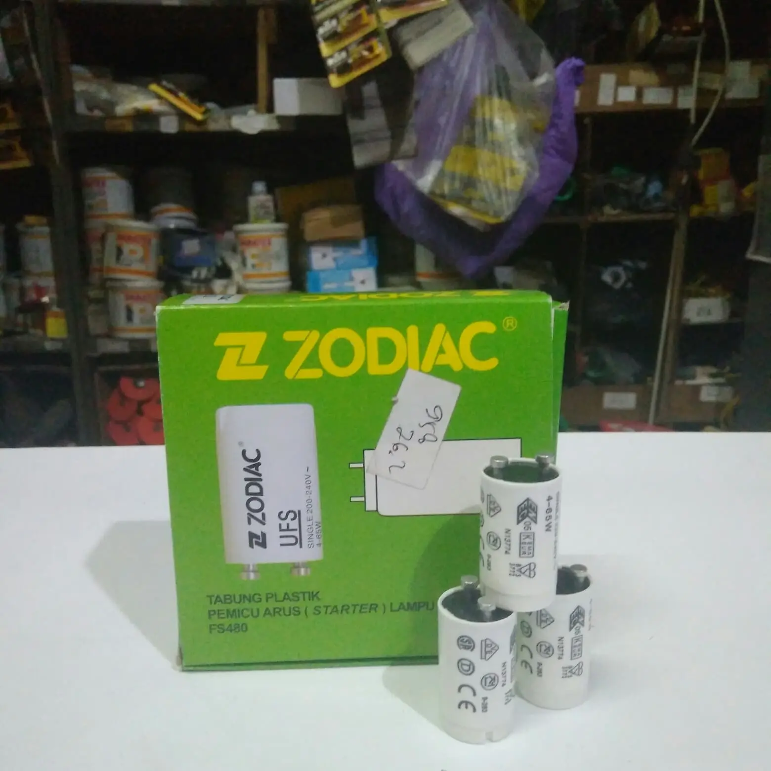 Starter Sekering LAMPU TL NEON FS480 ZODIAC Starter Lampu NEON