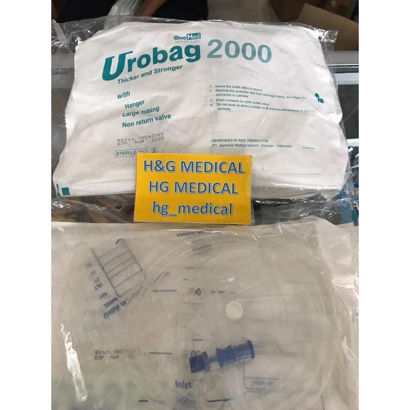 KANTONG URINE BAG UROBAG 2000 ONEMED T-VALVE - Shop | Tokopedia