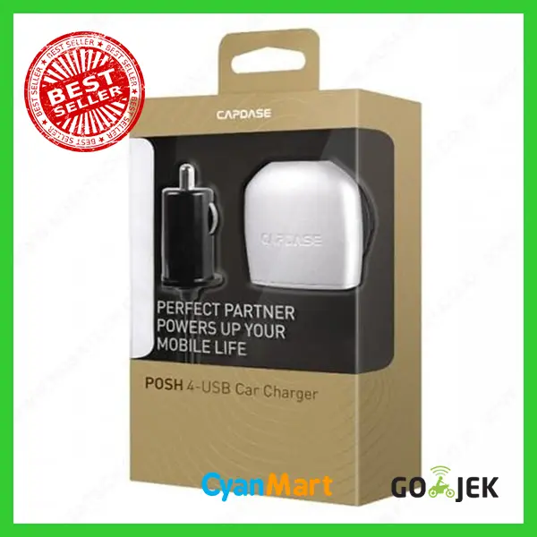 Gambar Capdase POSH 4 USB Car Charger / Adaptor Mobil Fast Charge - Original - SILVER dari CyanMart Kota Administrasi Jakarta Barat 4 Tokopedia