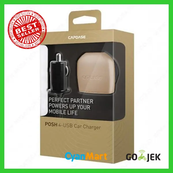 Gambar Capdase POSH 4 USB Car Charger / Adaptor Mobil Fast Charge - Original - SILVER dari CyanMart Kota Administrasi Jakarta Barat 5 Tokopedia