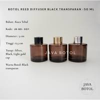 Gambar Botol Reed Diffuser HITAM Transparan 50 mL - Tutup GOLD dari Java Botol Kota Surabaya 1 Tokopedia