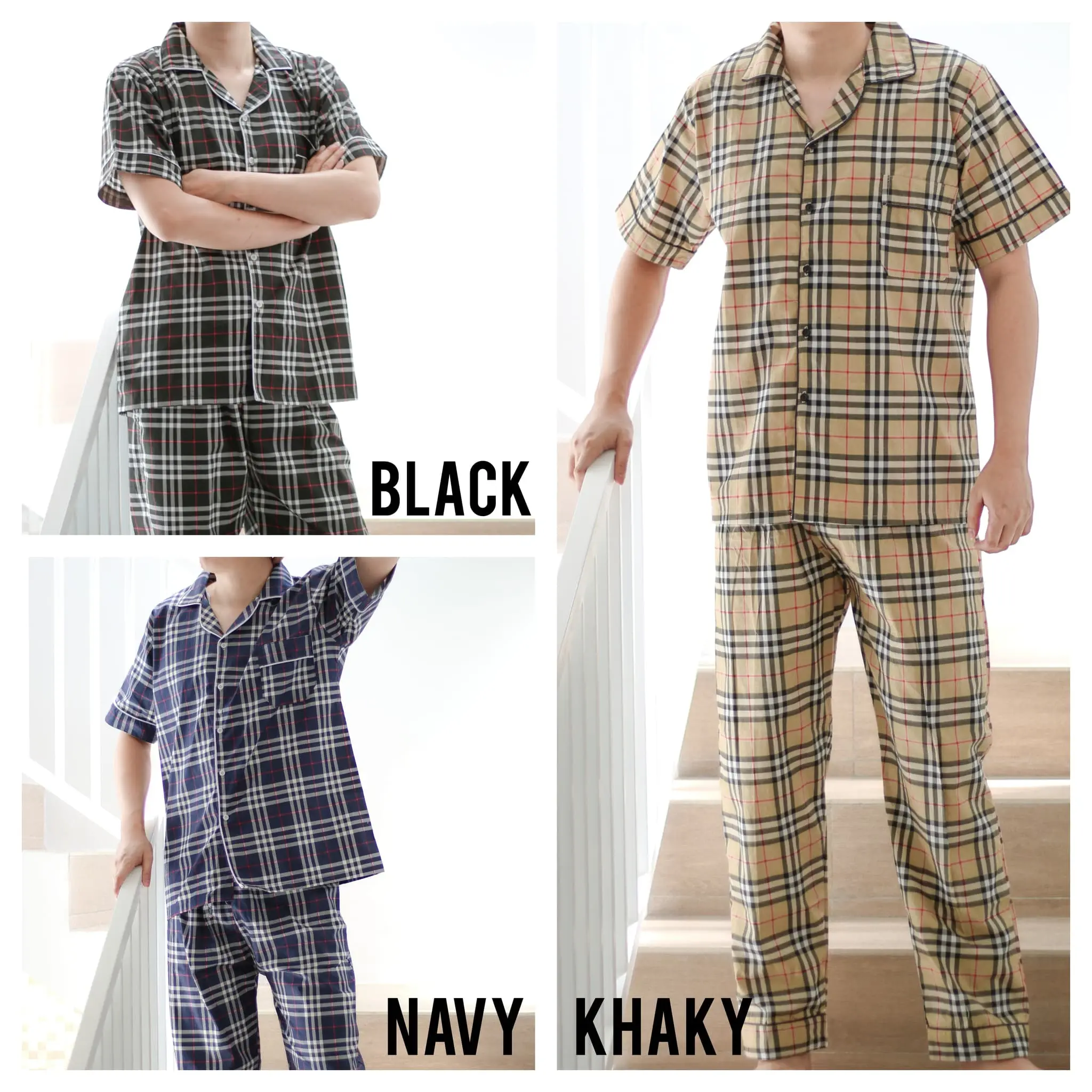 Piyama Pria / Baju tidur pria katun celana panjang / Man Pajamas