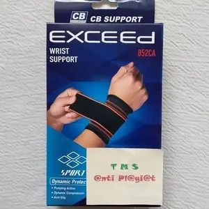 Wrist Support Exceed - Deker Kain Hitam Pergelangan Tangan