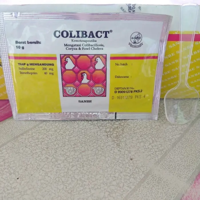 COLIBACT 10gr obat mencret, flu, hidung berair, berak kapur Ayam, Babi 0