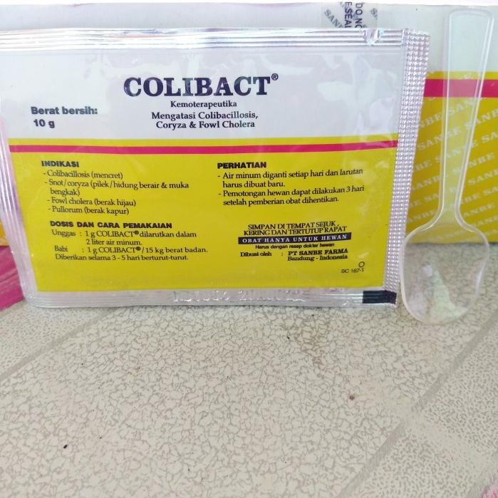 COLIBACT 10gr obat mencret, flu, hidung berair, berak kapur Ayam, Babi 1