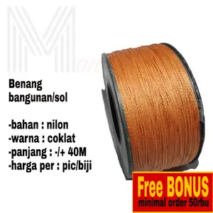 benang coklat nilon sol