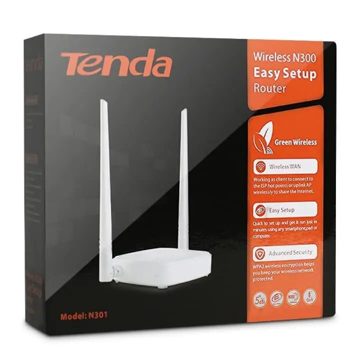 Wireless Router TENDA N301 N300 300Mbps - 2 Antenna