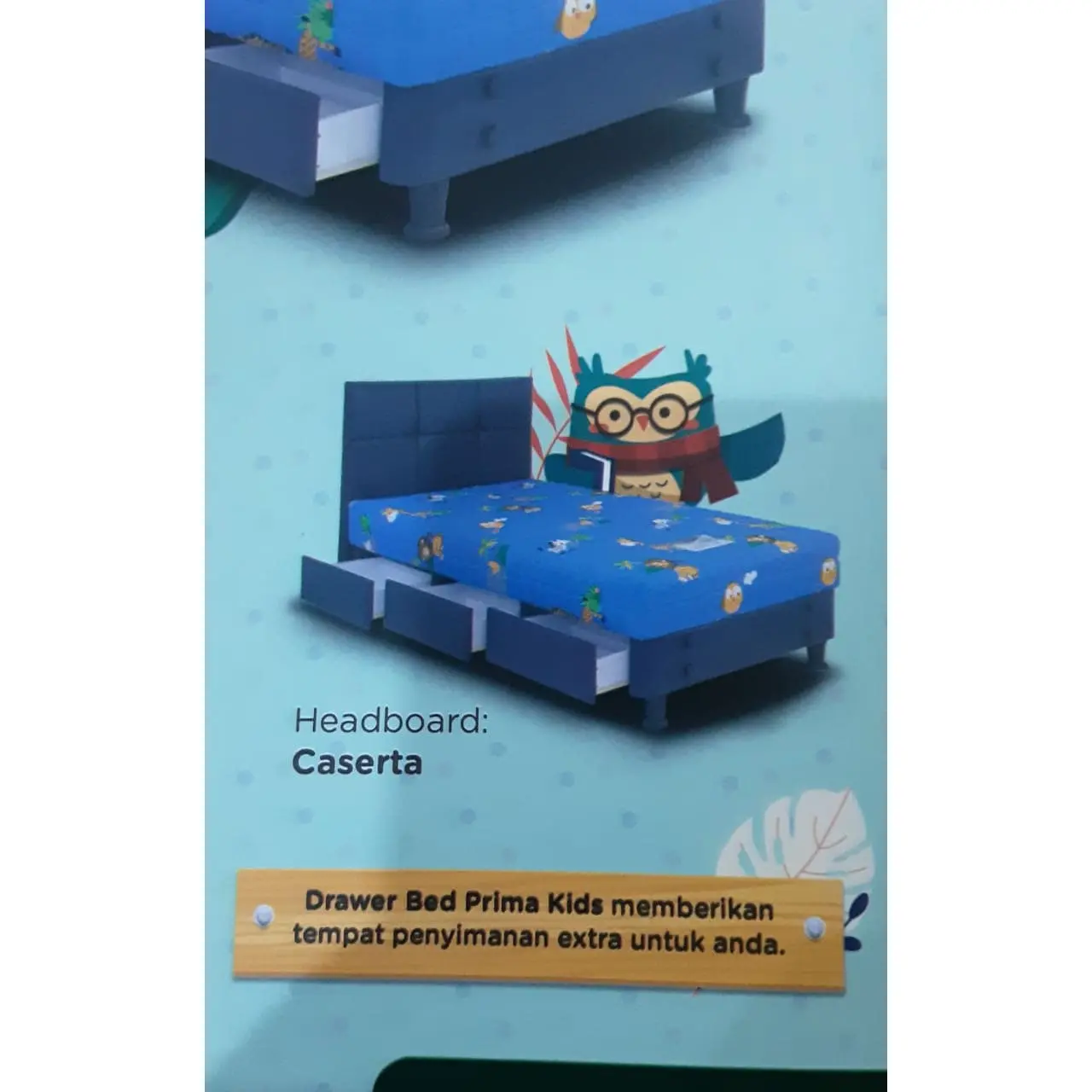 2in1 Happy Kids Drawer Sandaran Caserta (set 90x200cm) Guhdo Springbed