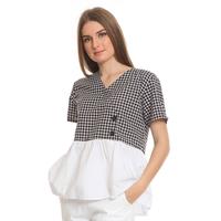 Gambar Basix - Blayze Top Blouse Black - Kombinasi Zara Poplin V-Neck dari Mal Golden Truly Store Kota Administrasi Jakarta Utara 3 Tokopedia