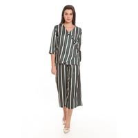 Gambar Basix - Bruin Blouse Top Green - Atasan Satin Hijau Stripe dari Mal Golden Truly Store Kota Administrasi Jakarta Utara 2 Tokopedia