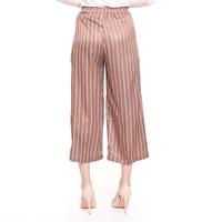 Gambar Basix - Barbara Strip Culotte Brown - Kulot Salur Coklat Pinggang Ring dari Mal Golden Truly Store Kota Administrasi Jakarta Utara 3 Tokopedia
