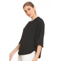 Gambar Basix - Axel Blouse Black - Atasan Hitam Lengan Terompet O-Neck dari Mal Golden Truly Store Kota Administrasi Jakarta Utara 3 Tokopedia