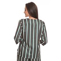 Gambar Basix - Bruin Blouse Top Green - Atasan Satin Hijau Stripe dari Mal Golden Truly Store Kota Administrasi Jakarta Utara 3 Tokopedia