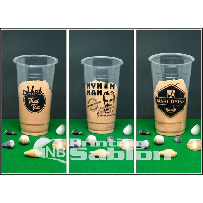 Gambar Sablon Cup Plastik - 22 Oz 9 Gram Merak (SLIM) 2.000 pcs dari NB Pack Kota Cimahi Tokopedia