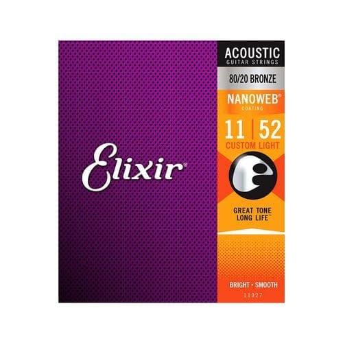 Senar Gitar Elixir Acoustic 11027 Cstm Light (11-52) nano 2
