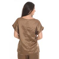 Gambar Basix - Reina Top Brown Blouse - Atasan Wanita Coklat Lengan Pendek dari Mal Golden Truly Store Kota Administrasi Jakarta Utara 3 Tokopedia