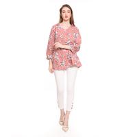Gambar Basix - Wilfred Flower Printed V-Neck Pink Blouse - Motif Bunga dari Mal Golden Truly Store Kota Administrasi Jakarta Utara 5 Tokopedia