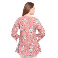 Gambar Basix - Wilfred Flower Printed V-Neck Pink Blouse - Motif Bunga dari Mal Golden Truly Store Kota Administrasi Jakarta Utara 4 Tokopedia