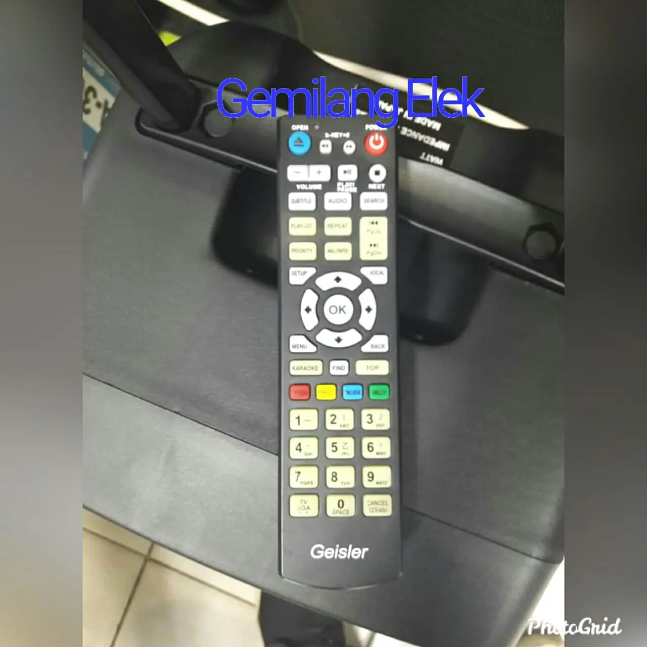 REMOTE DVD KARAOKE GEISLER ORIGINAL