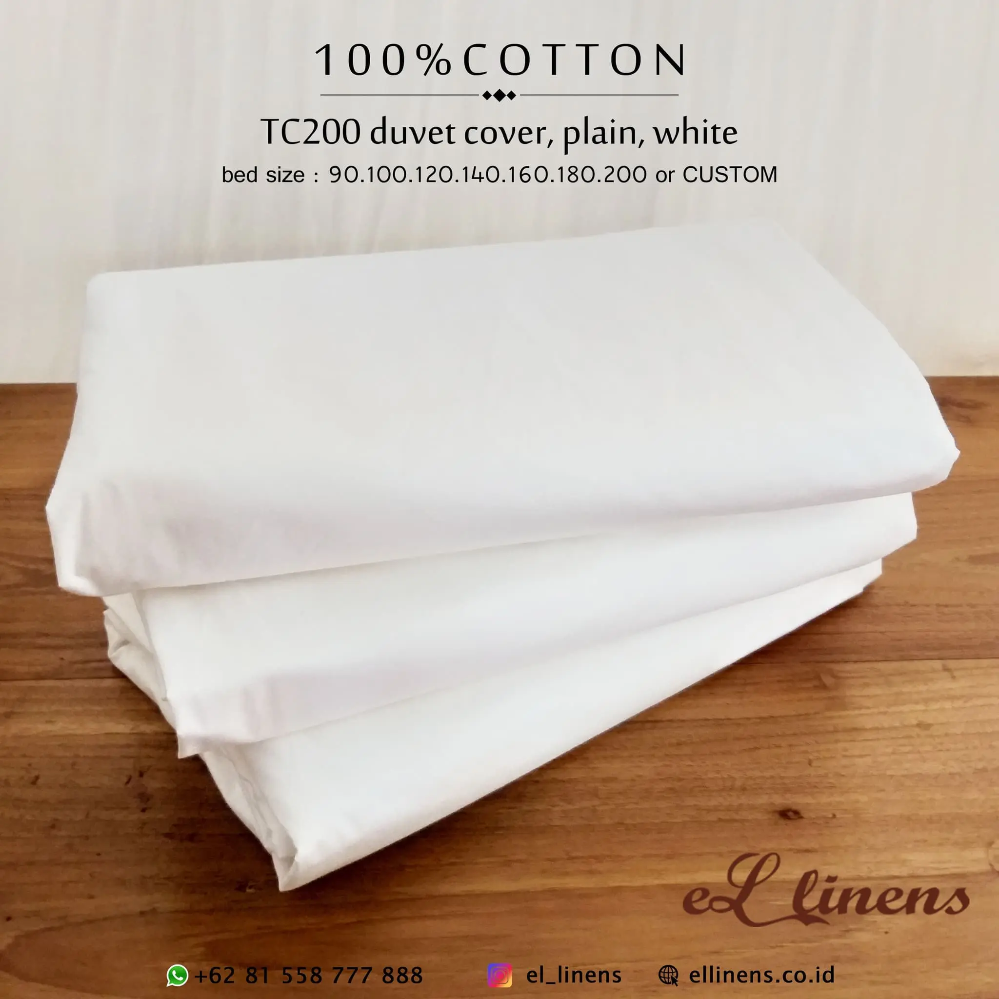 Cover Selimut Hotel 100% Cotton (Duvet Cover) TC200