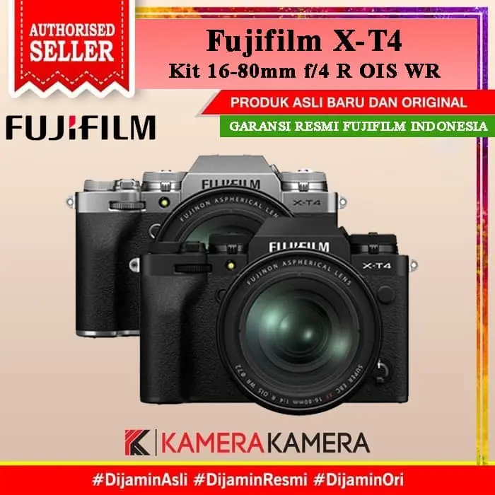 Fujifilm X-T4 Kit 16-80mm f/4 R OIS WR/ Fujifilm XT4 Kit 16-80mm RESMI