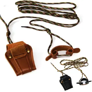 Stringer Bahan Kulit Alat Bantu Pasang String Busur Panah Recurve Bow