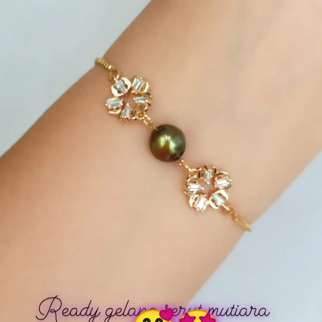 perhiasan gelang mutiara tawar asli lombok original berkwalitas