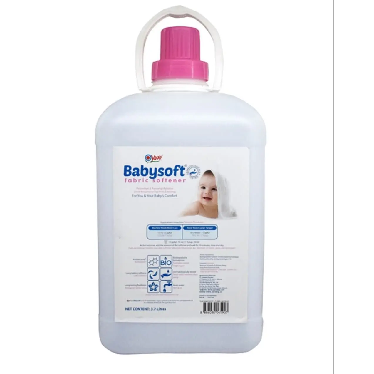 YURI Babysoft Fabric Softener 3,7 Liter