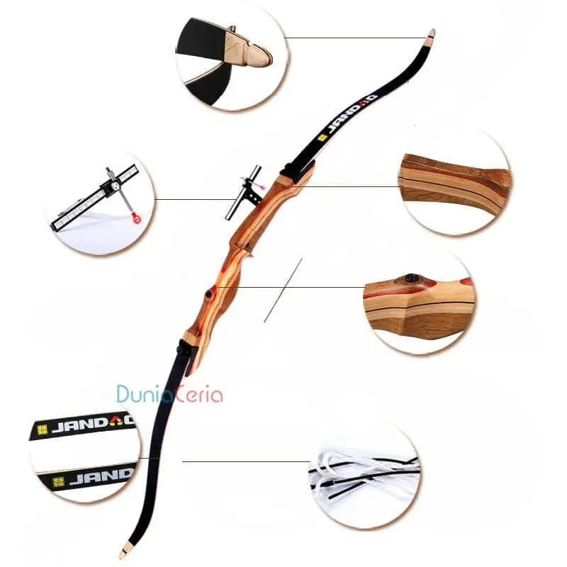 Fullset Busur Panah Import Sanlida Noble Standard Wooden Recurve Bow 4