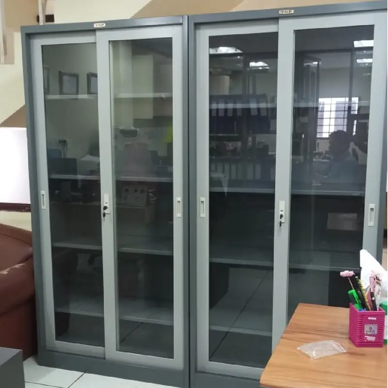 Lemari Arsip Pintu Geser Kaca 3