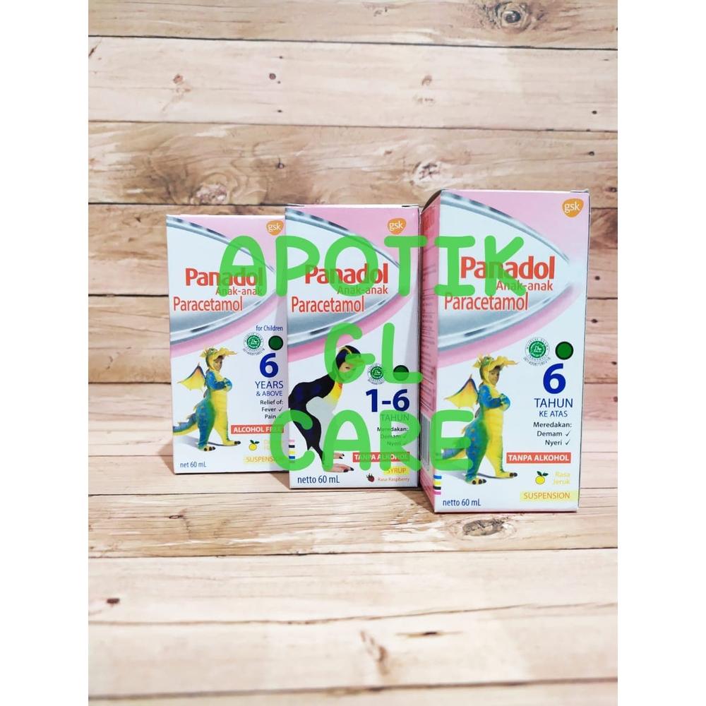 Panadol Sirup pereda panas dan nyeri umur 1-6 tahun