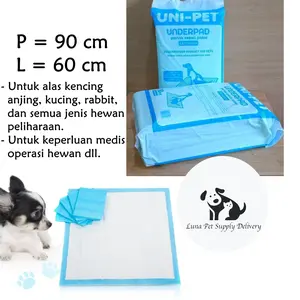 Alas Pipis/Alas Kandang/Pampers/ Luna Underpad 1 Pak= 10 pcs 90x60cm