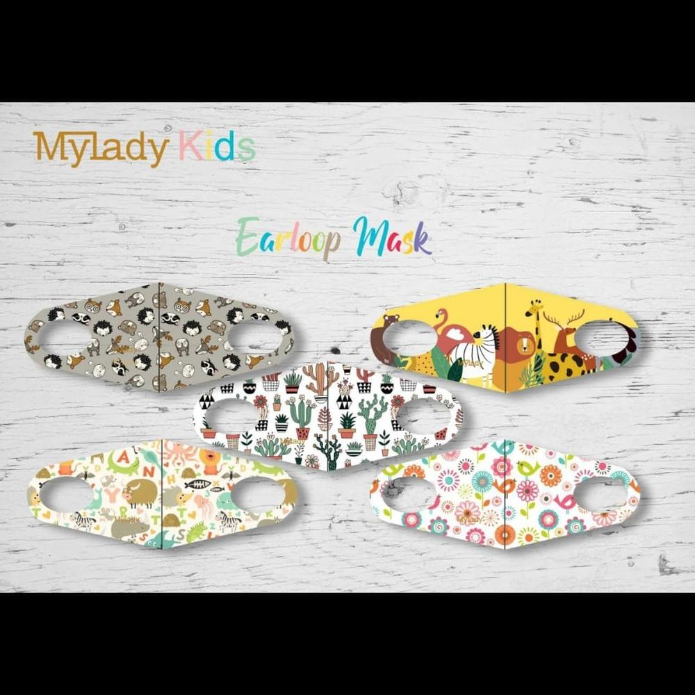 Masker / Earloop Mask Voal untuk Anak by My Lady - Fauna Putih