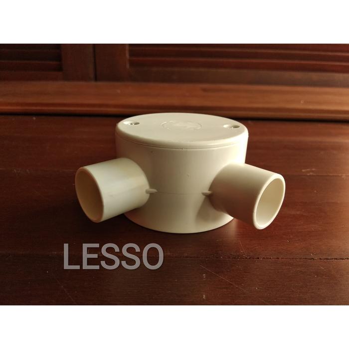 Jual 2 Way Angel Tee Dos Conduit LESSO 20mm 1/2 Inbowdus T Dus Cabang 2 ...