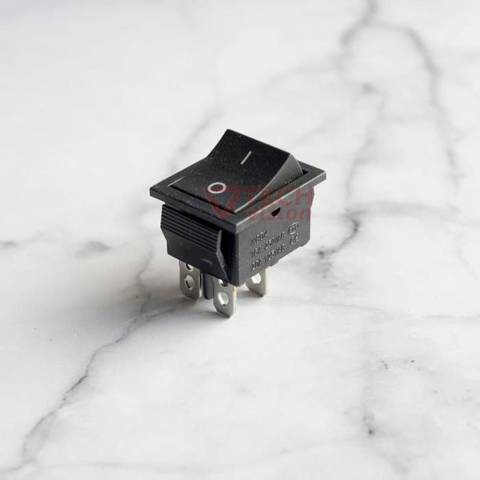 Jual Rocker Switch Hitam Besar 4 Pin Kaki Saklar On Off 4Pin Power ...