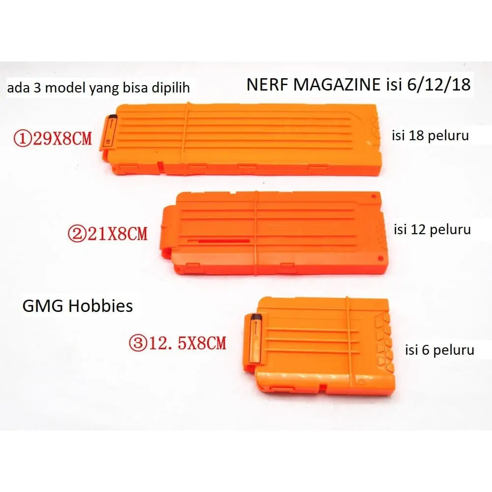 Reload Clip Nerf Magazine Darts Refill Orange 6 12 18